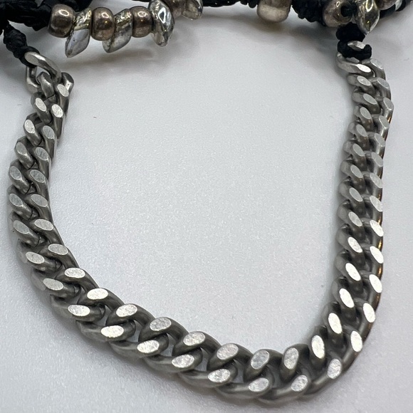 K & Z‎ black miyuki bead and silver toned slider bracelet - Picture 7 of 14